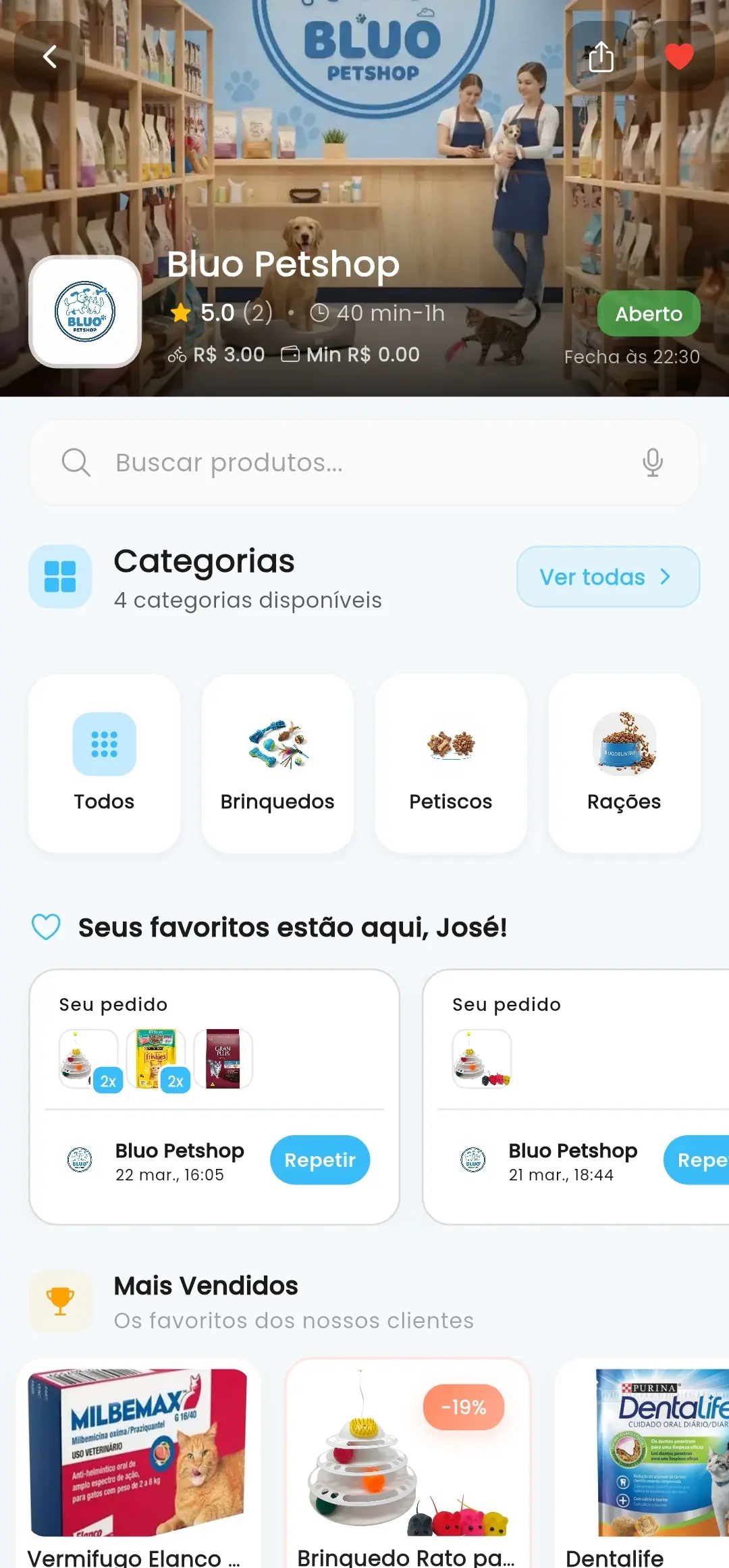 Bluo Delivery - Cardápio